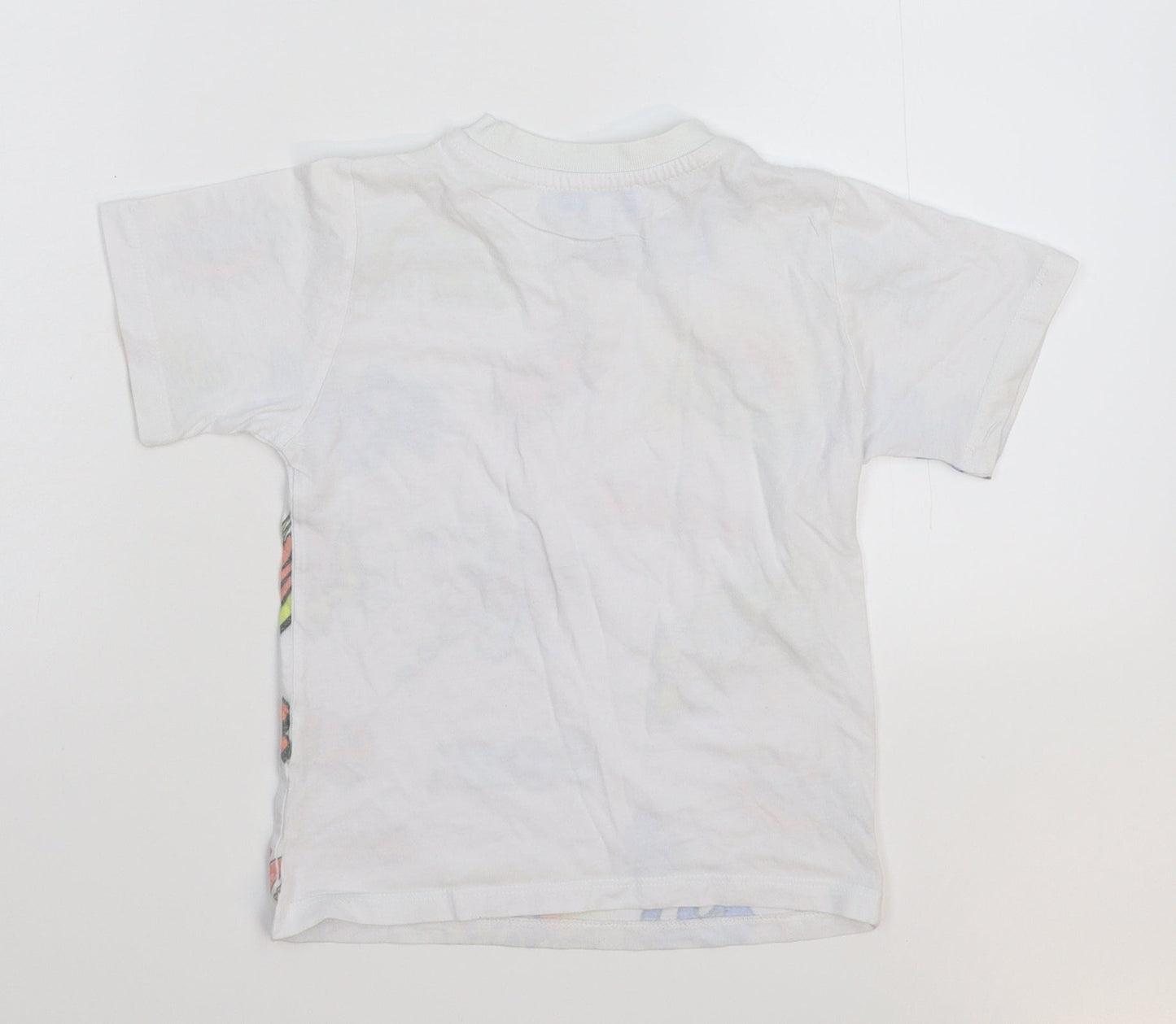 Rebel Boys White   Basic T-Shirt Size 4-5 Years
