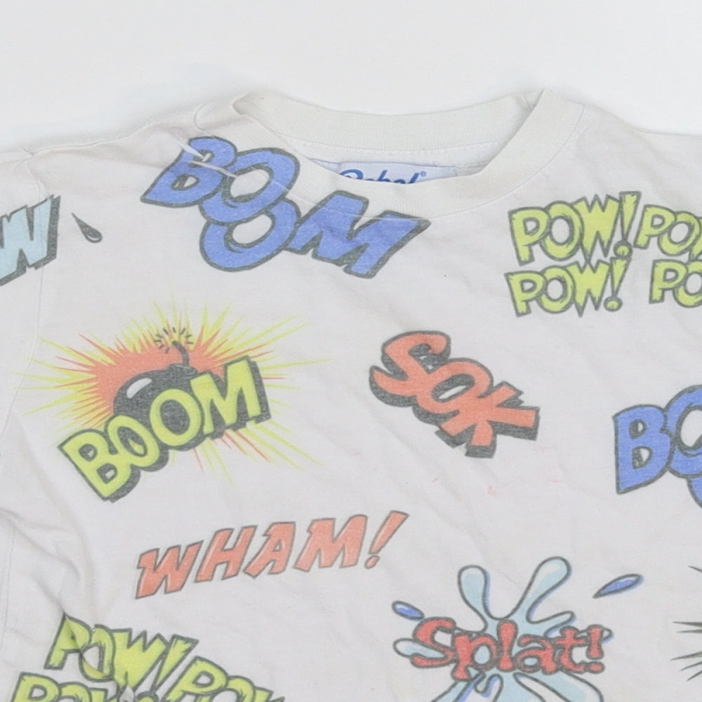 Rebel Boys White   Basic T-Shirt Size 4-5 Years