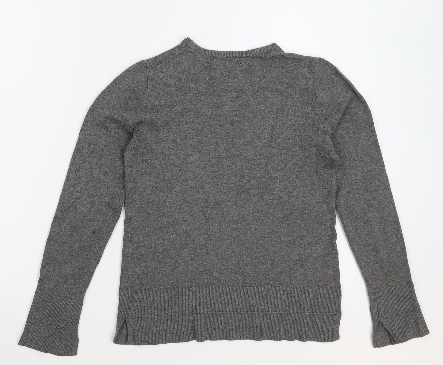 Mango Womens Grey  Knit Pullover Jumper Size S