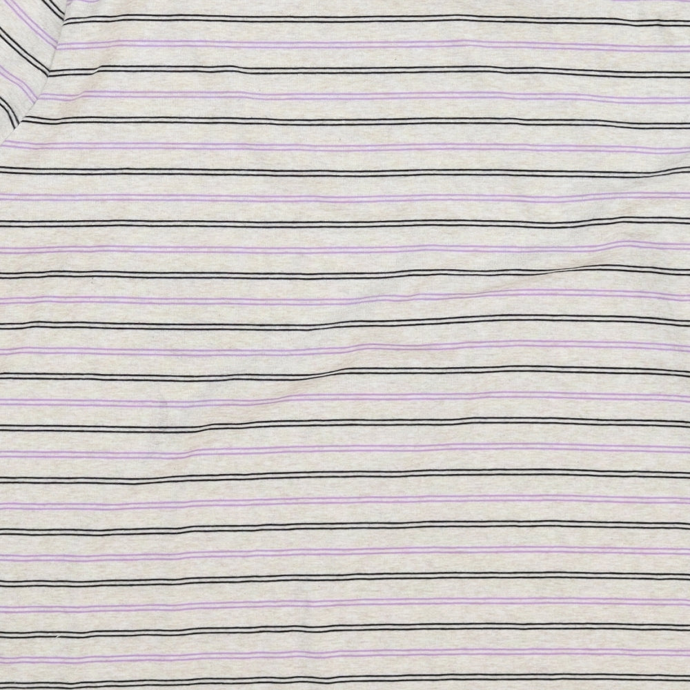 Preworn Womens Grey Striped  Pullover Jumper Size 2XL