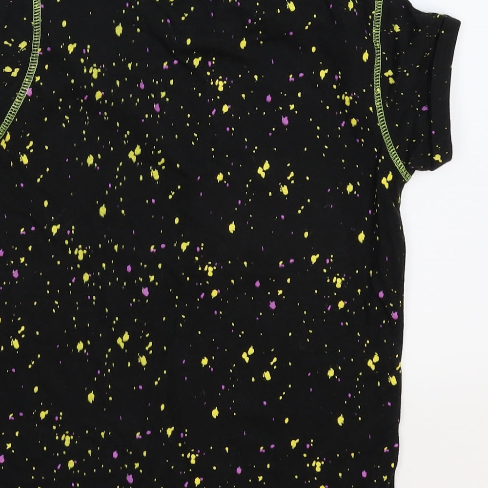 Star Wars Girls Black Spotted  Basic T-Shirt Size 7 Years
