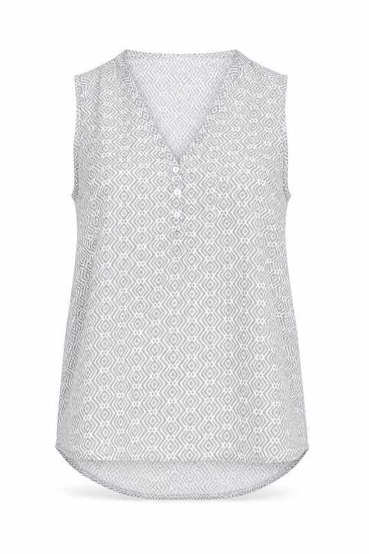 Primark Womens Grey Geometric  Basic T-Shirt One Size