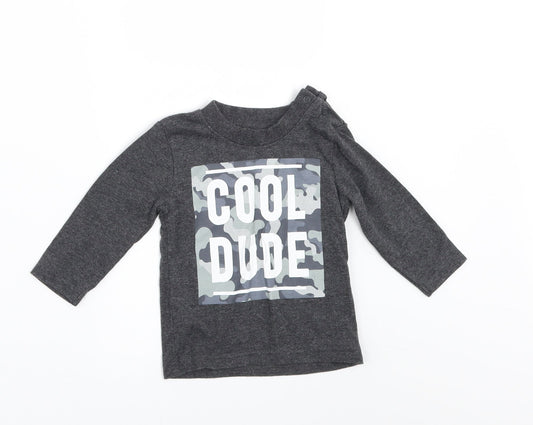 Primark Boys Grey   Basic T-Shirt Size 3-6 Months