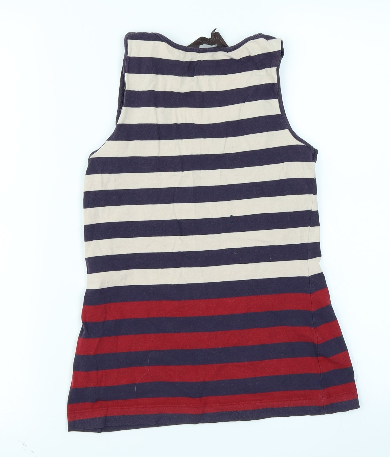 Great Plains Womens Blue Striped  Basic Tank Size XS