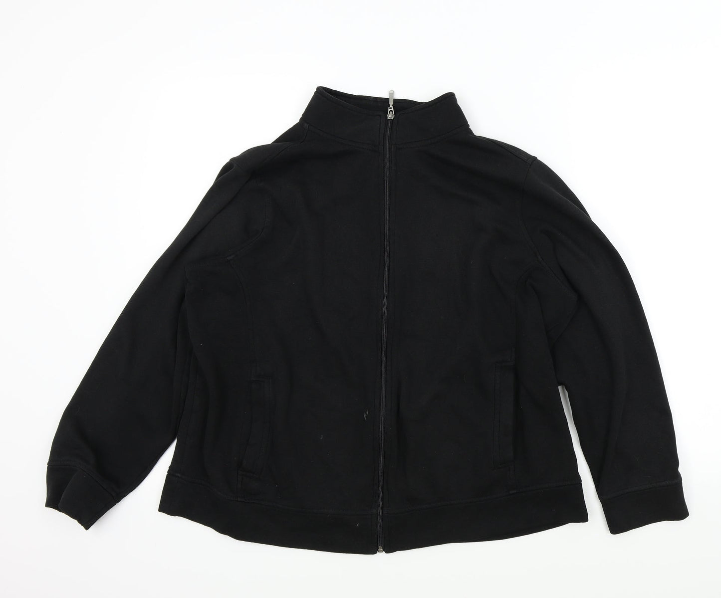 BM Essentials Womens Black   Full Zip Jumper Size M