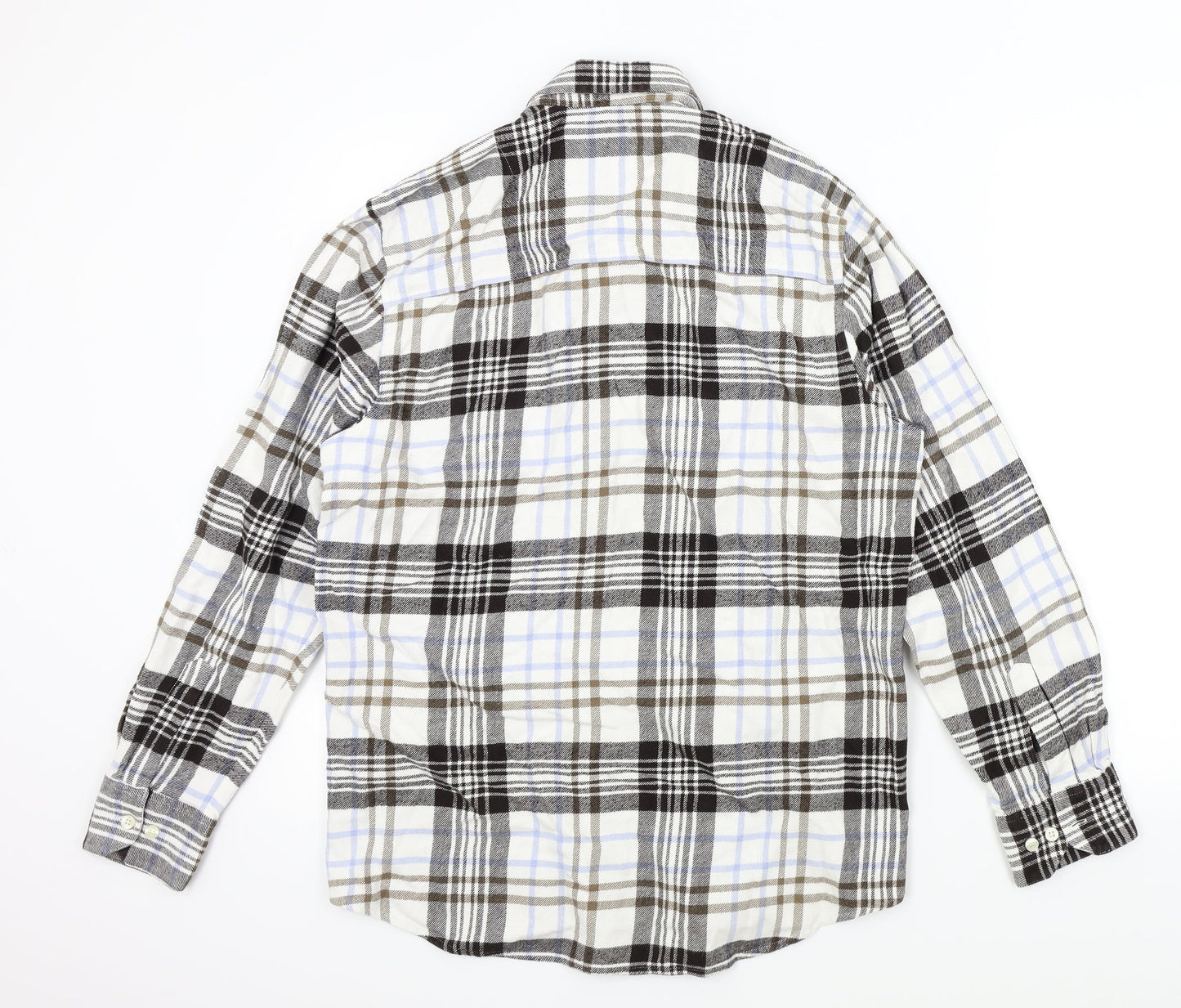 LERROS Mens Brown Check   Button-Up Size M