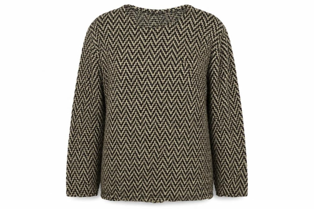 Preworn Womens Brown Geometric  Pullover Jumper Size M