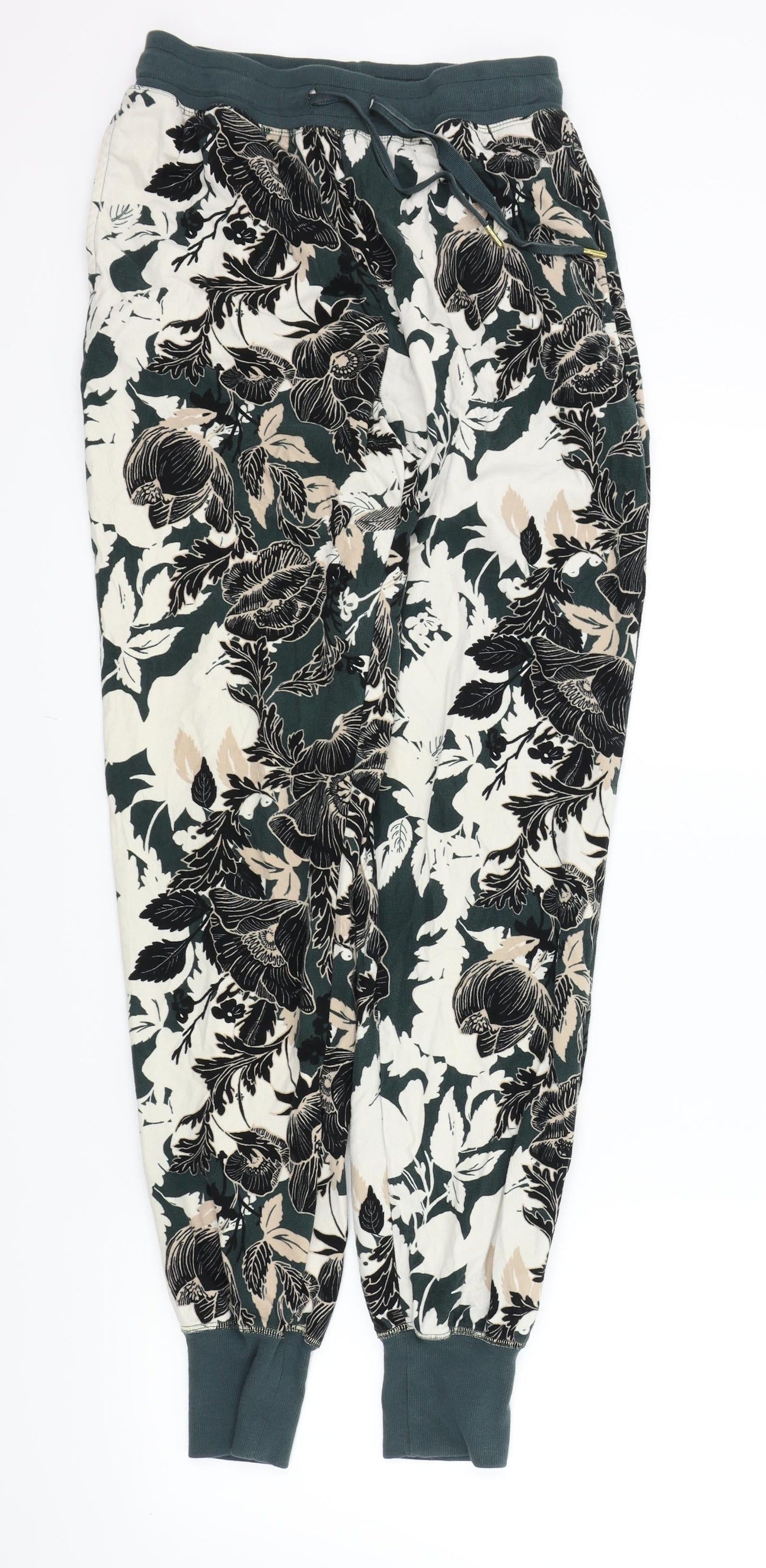 NEXT Womens Green Floral  Trousers  Size S L27 in