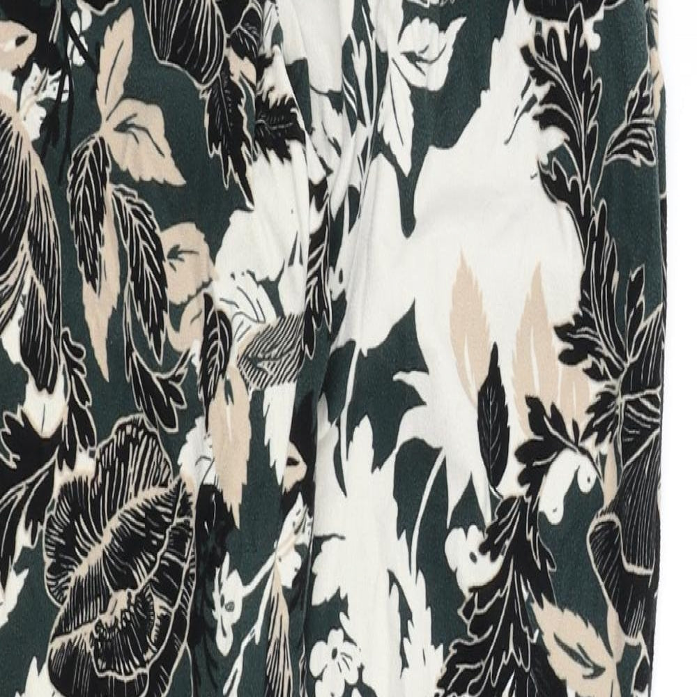 NEXT Womens Green Floral  Trousers  Size S L27 in