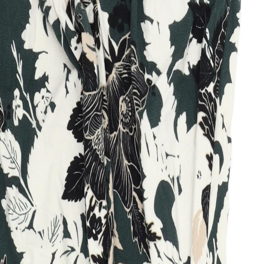 NEXT Womens Green Floral  Trousers  Size S L27 in