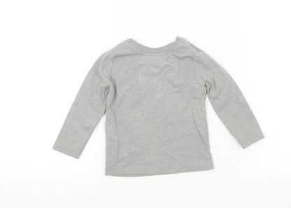 Preloved Rebel Baby Grey Colourblock  Basic T-Shirt Size 9-12 Months  - 73 - Back