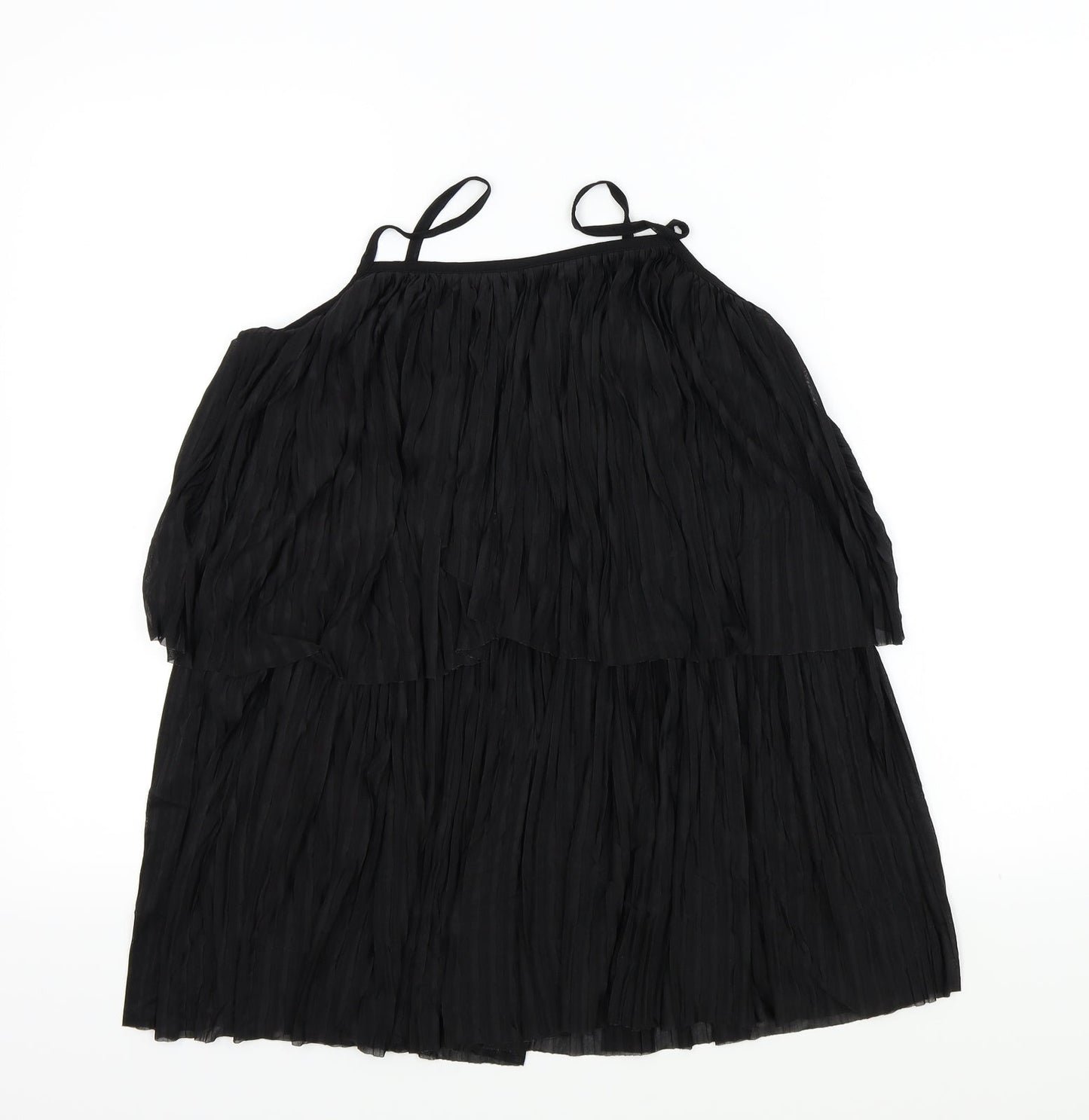 TOP SHOP Womens Black Colourblock  Basic Blouse Size 12