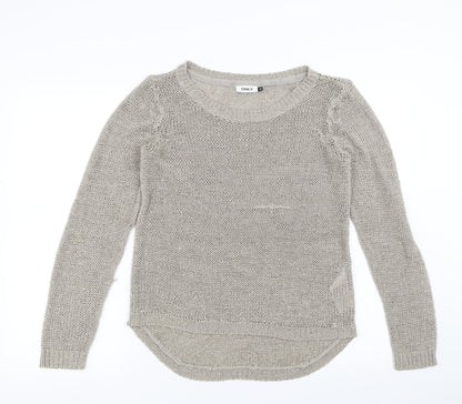 Preloved Only Womens Grey   Pullover Jumper Size M - Front