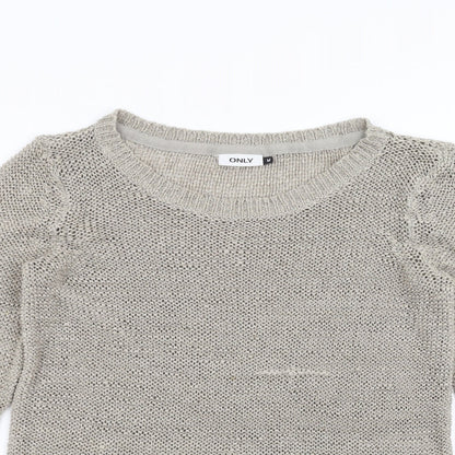 Preloved Only Womens Grey   Pullover Jumper Size M - Detail