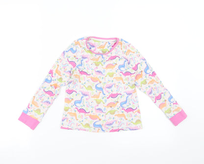 TU Girls Pink Solid  Top Pyjama Top Size 4-5 Years  - Dinosaur