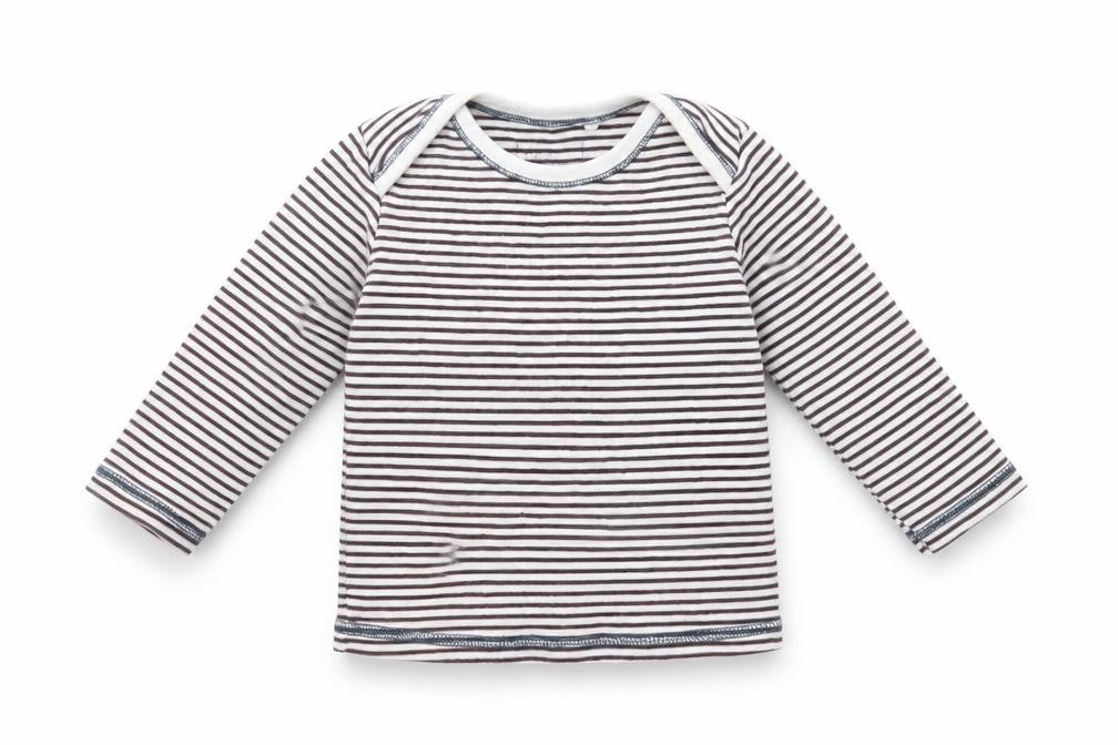 Next Baby White Striped  Basic T-Shirt Size 6-9 Months