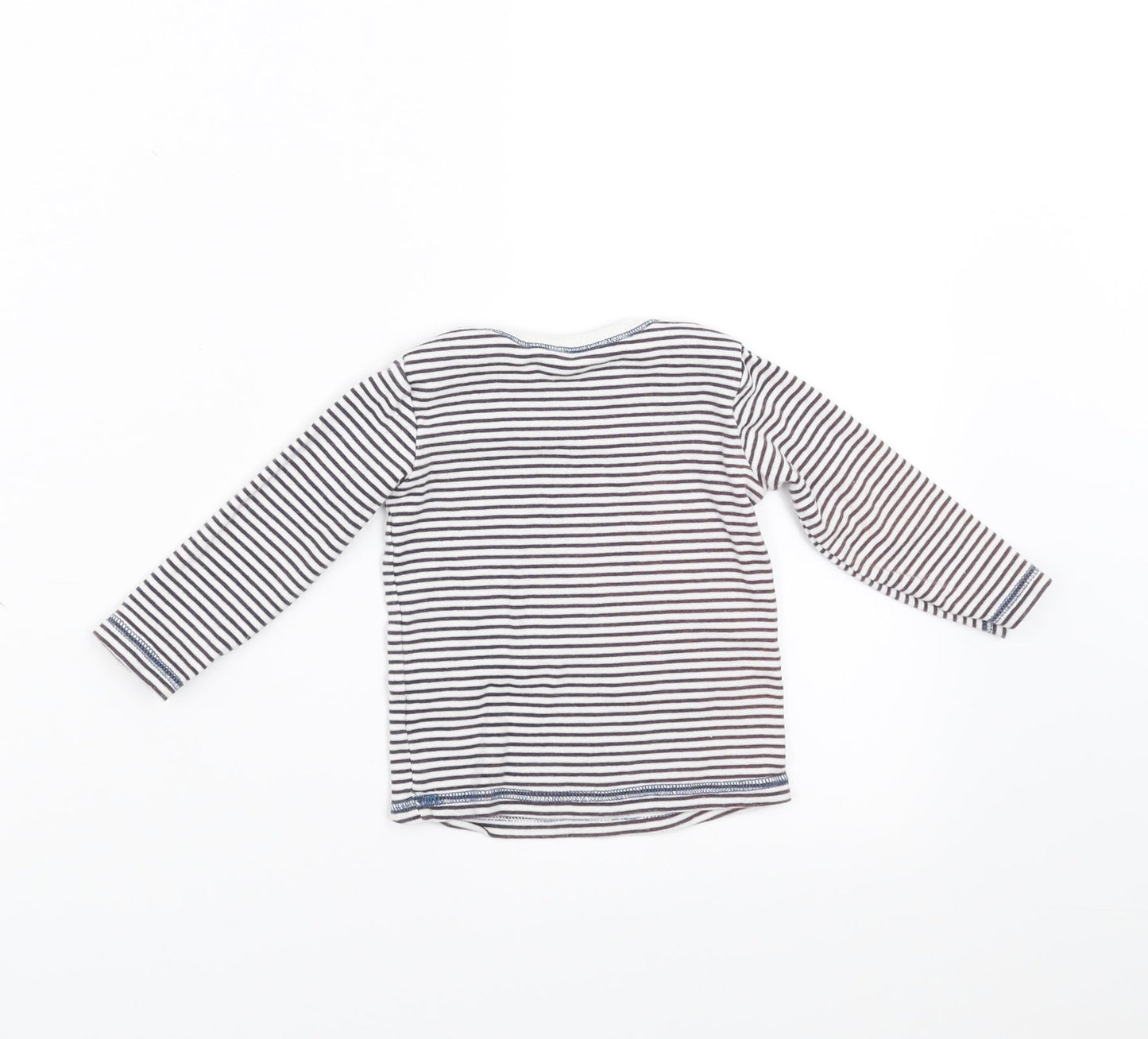NEXT Baby White Striped  Basic T-Shirt Size 6-9 Months