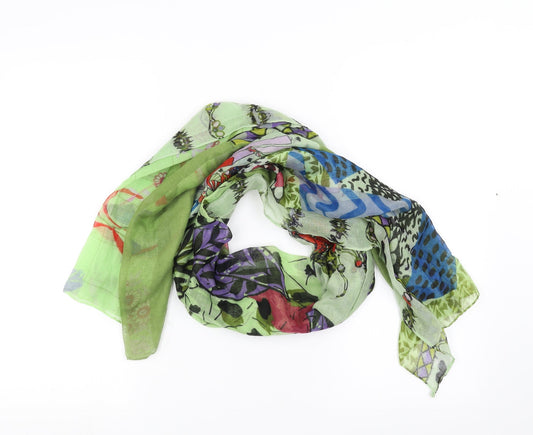 Preworn Womens Green Geometric   Scarf