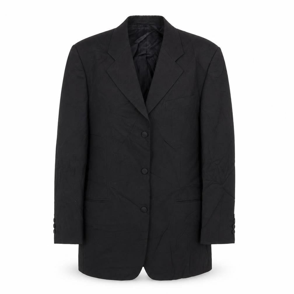 David Moss Mens Black   Jacket Suit Jacket Size 38
