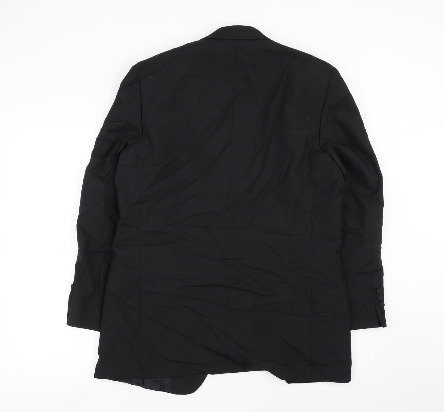 David Moss Mens Black   Jacket Suit Jacket Size 38