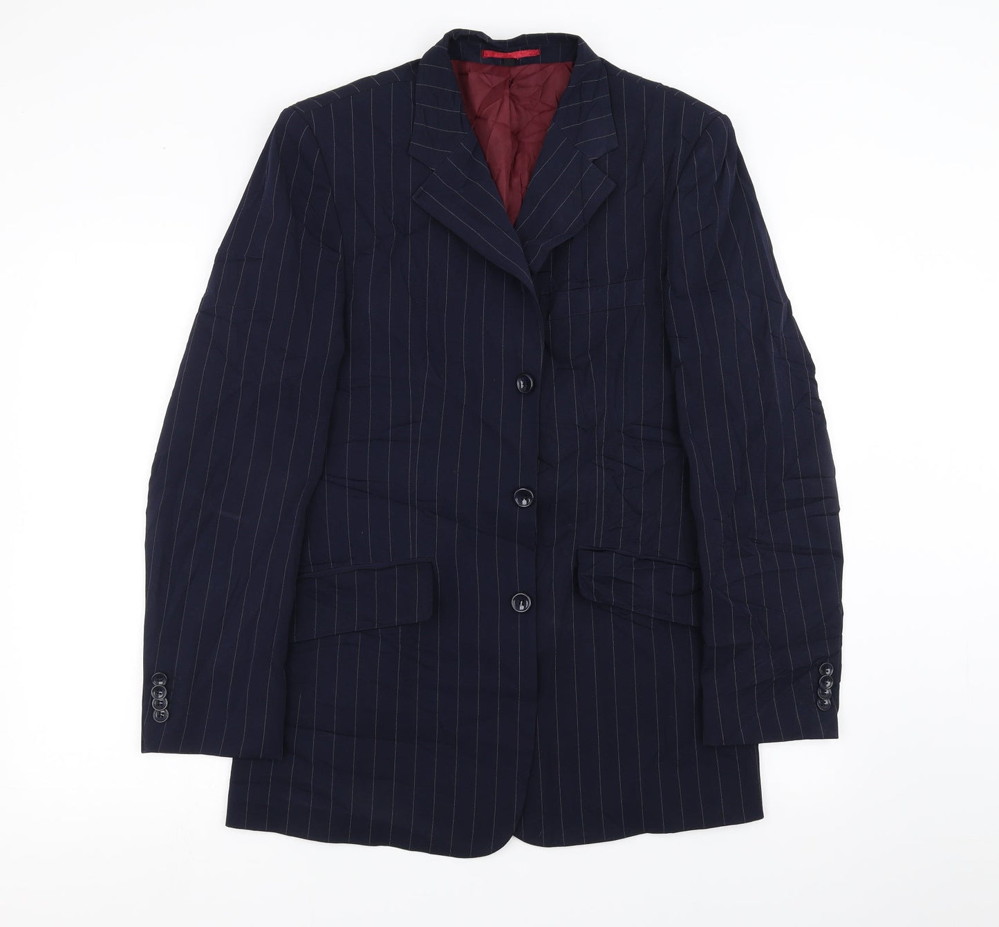 Simon Clarke Mens Blue Striped  Jacket Suit Jacket Size S