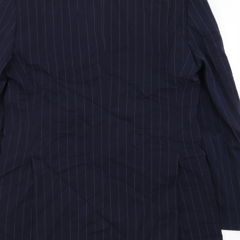 Simon Clarke Mens Blue Striped  Jacket Suit Jacket Size S