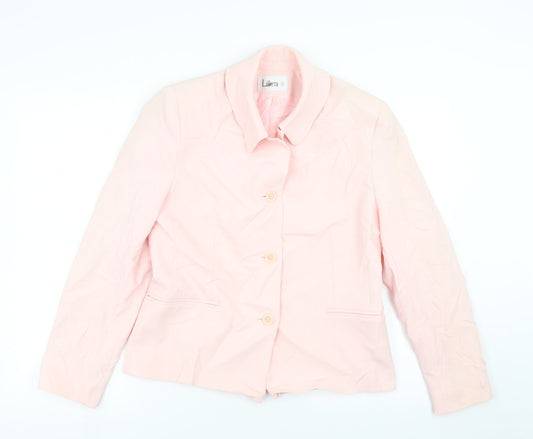 Libra Womens Pink Batik  Jacket Suit Jacket Size 10