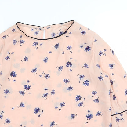 Primark Womens Pink Floral  Basic Blouse Size 6