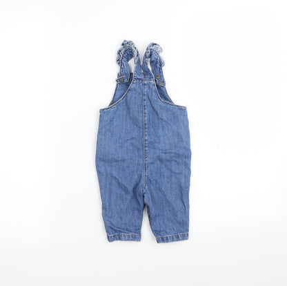 Marks & Spencer Girls Blue   Dungaree One-Piece Size 0-3 Months