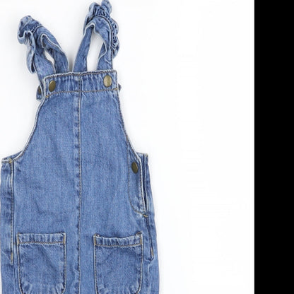 Marks & Spencer Girls Blue   Dungaree One-Piece Size 0-3 Months