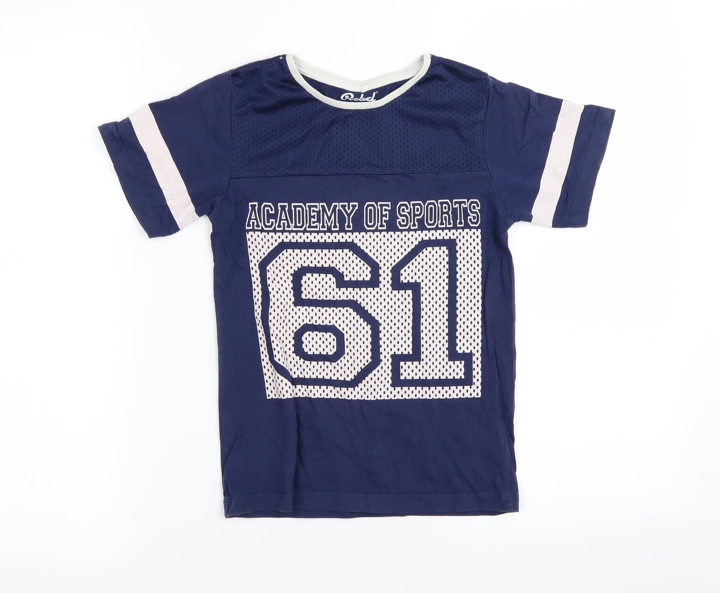 Rebel  Boys Blue   Basic T-Shirt Size 7-8 Years