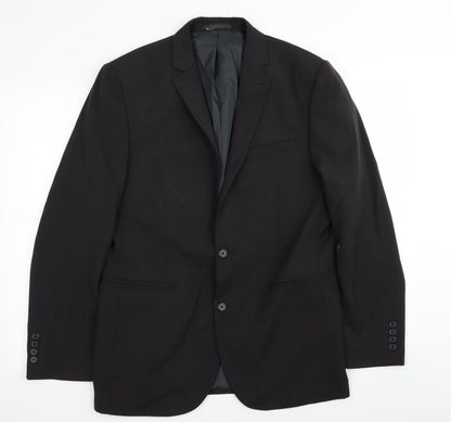 Preloved Fellini Traveller Mens Black   Jacket Blazer Size 40 - Front