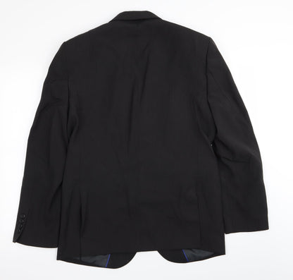 Preloved Fellini Traveller Mens Black   Jacket Blazer Size 40 - Back