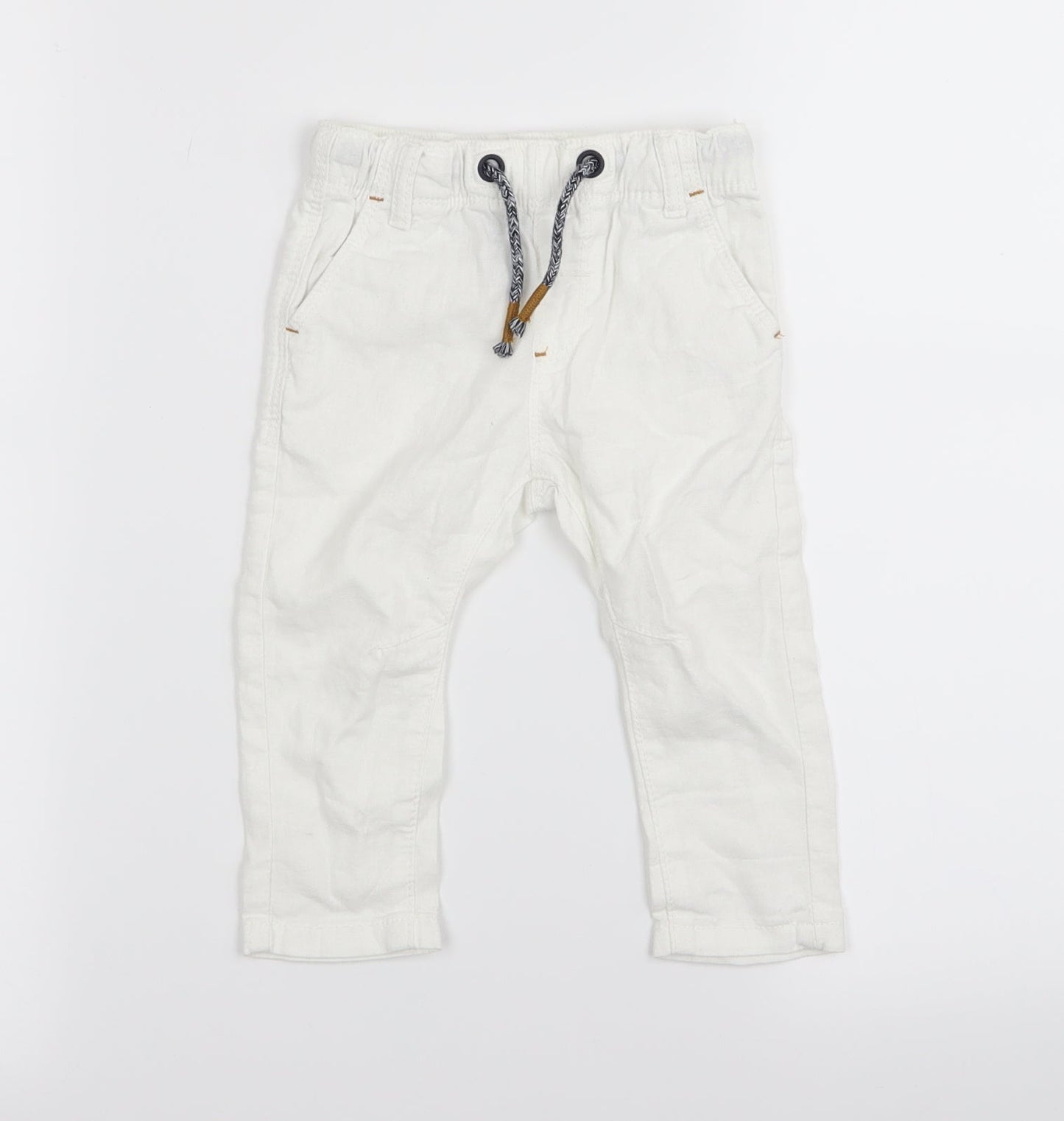 NEXT Boys White   Cargo Trousers Size 6-9 Months