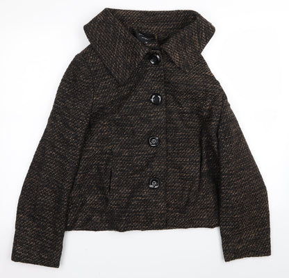 Preloved david emanuel Womens Brown   Jacket Coat Size 18 - Front