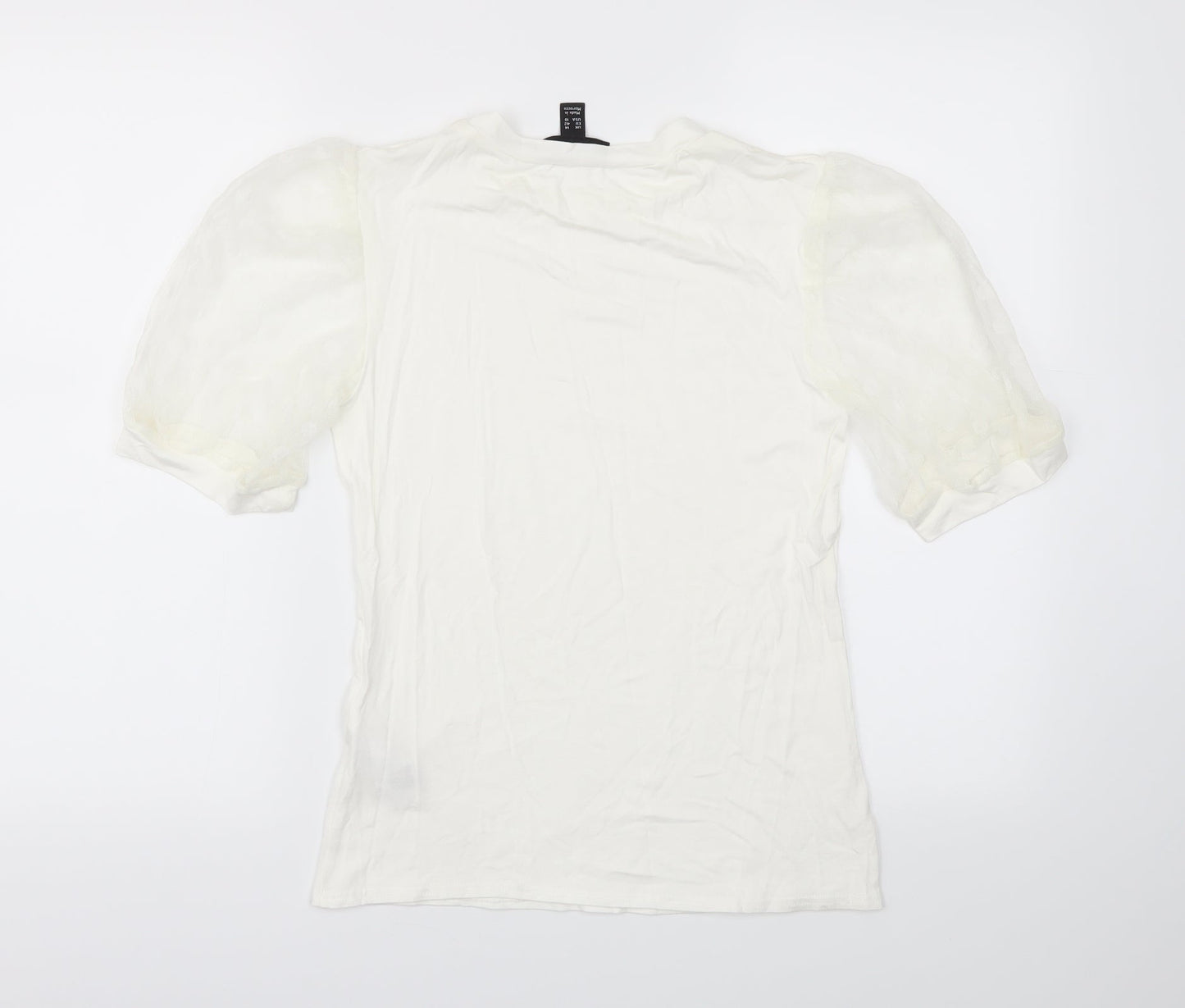 New Look Womens White   Basic T-Shirt Size 14