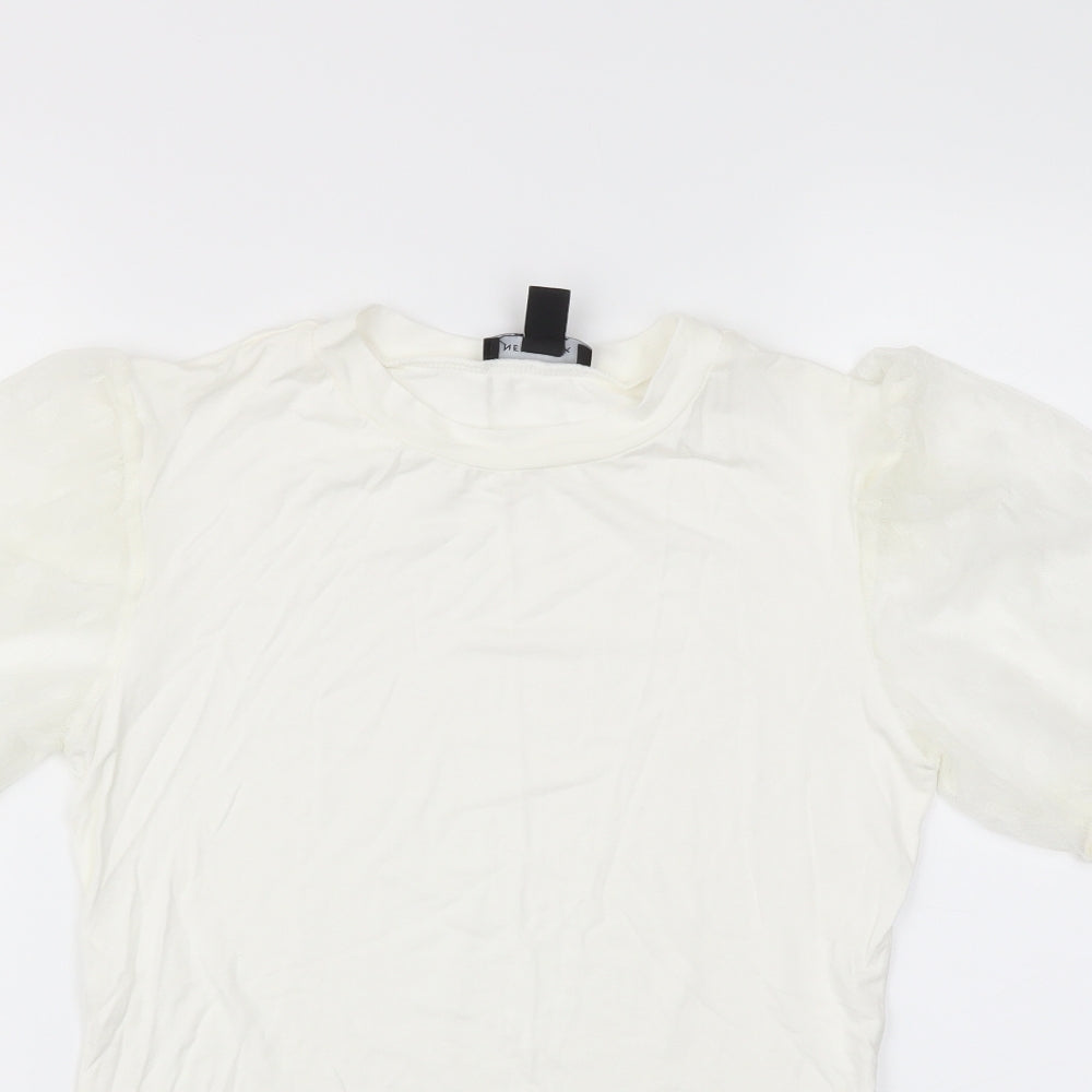 New Look Womens White   Basic T-Shirt Size 14