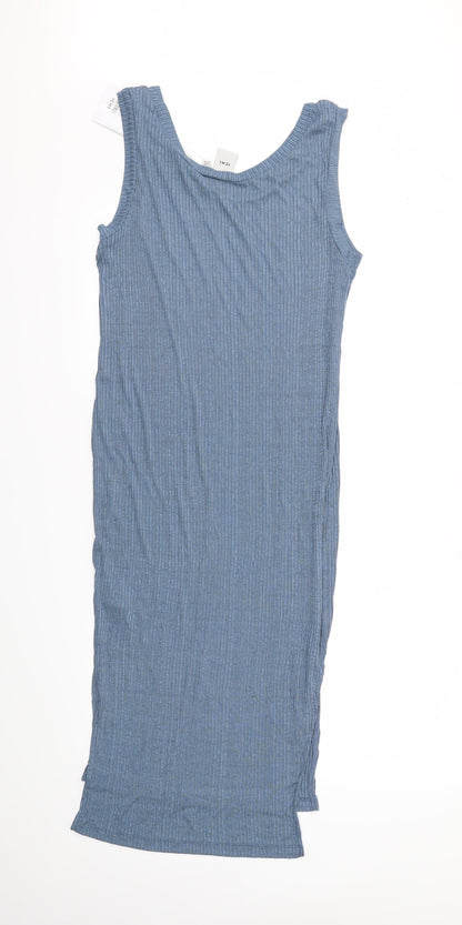 Back view of ICHI women’s blue a-line, size S