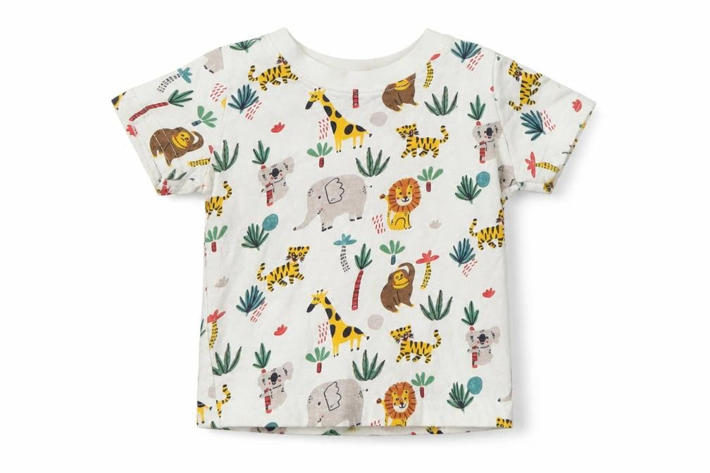 Primark Boys Multicoloured Animal Print  Basic T-Shirt Size 3-6 Months