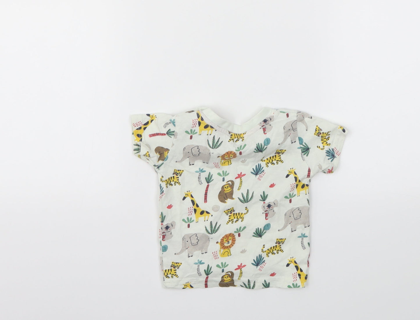 Primark Boys Multicoloured Animal Print  Basic T-Shirt Size 3-6 Months