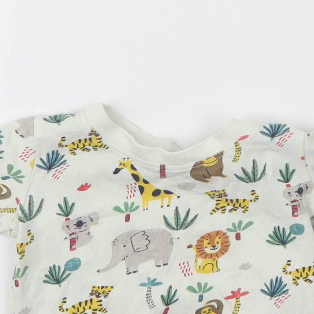 Primark Boys Multicoloured Animal Print  Basic T-Shirt Size 3-6 Months