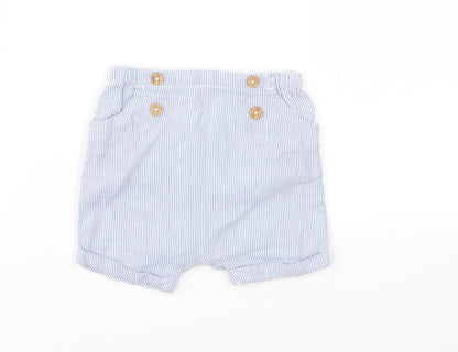 Tu Boys Blue Striped  Capri Trousers Size 3-6 Months