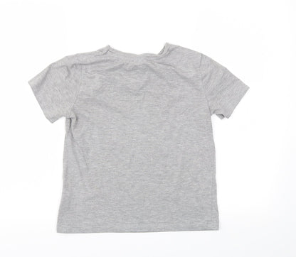 Primark Womens Grey Animal Print  Basic T-Shirt Size 4
