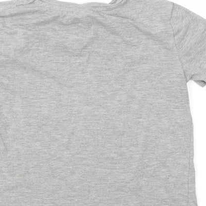 Primark Womens Grey Animal Print  Basic T-Shirt Size 4