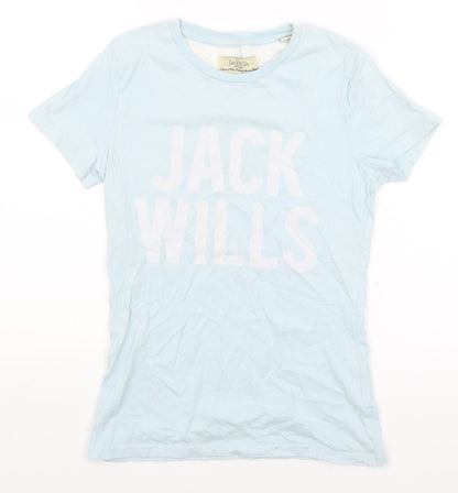 Preloved Jack Wills Womens Blue   Basic T-Shirt Size 6 - Front