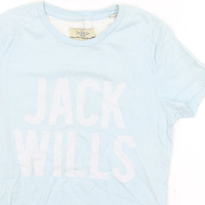 Preloved Jack Wills Womens Blue   Basic T-Shirt Size 6 - Detail
