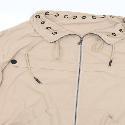 Preloved Nu Womens Beige   Rain Coat Coat Size M - Detail