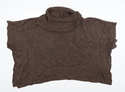 H&M Womens Brown   Quilted Poncho Size S