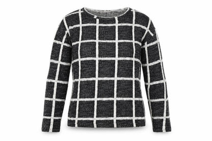 Atmosphere Womens Black Check  Pullover Jumper Size 8