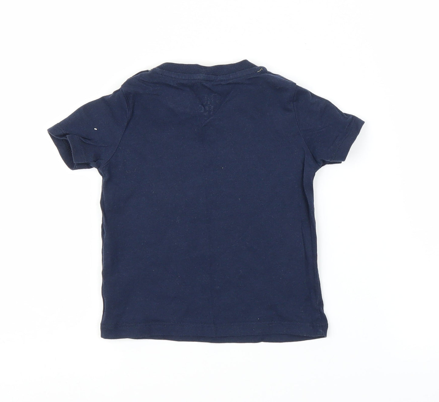 Fred & Flo Boys Blue   Basic T-Shirt Size 9-12 Months